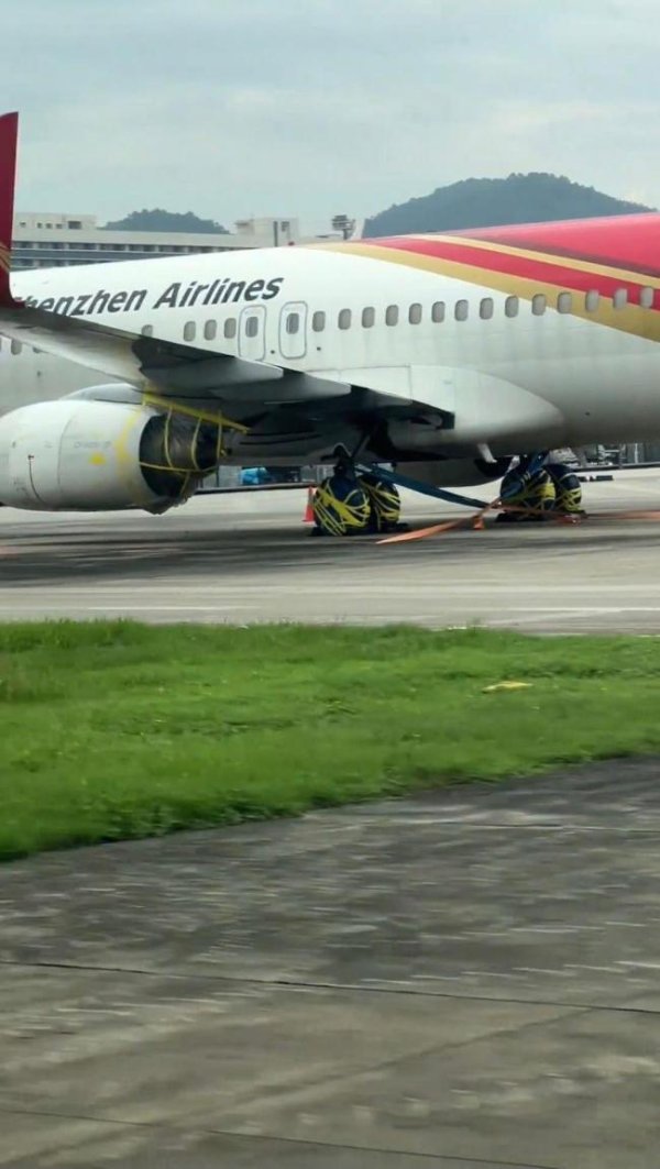 领牛策略 深圳机场飞机被“五花大绑”防台风 超强台风“桦加沙”逼近华南